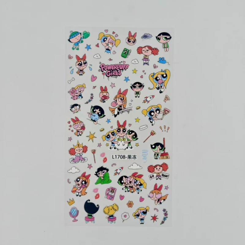 Nail Art - Powerpuff Girls Stickers Waterproof Cute Cartoon