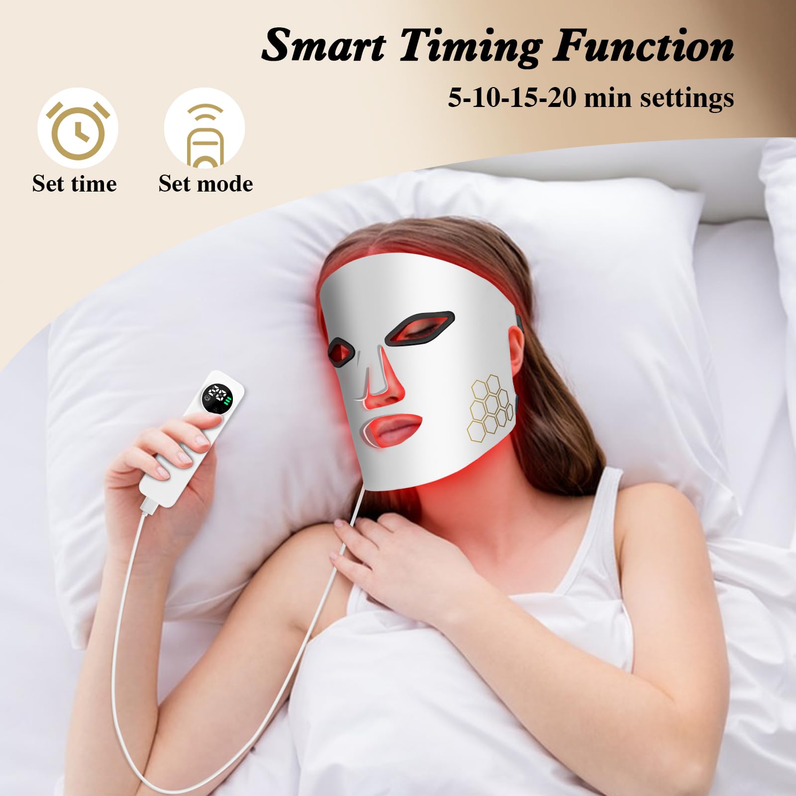 Hello Face LED Face Mask Light - Led Light Therapy Face Mask 评论和价格