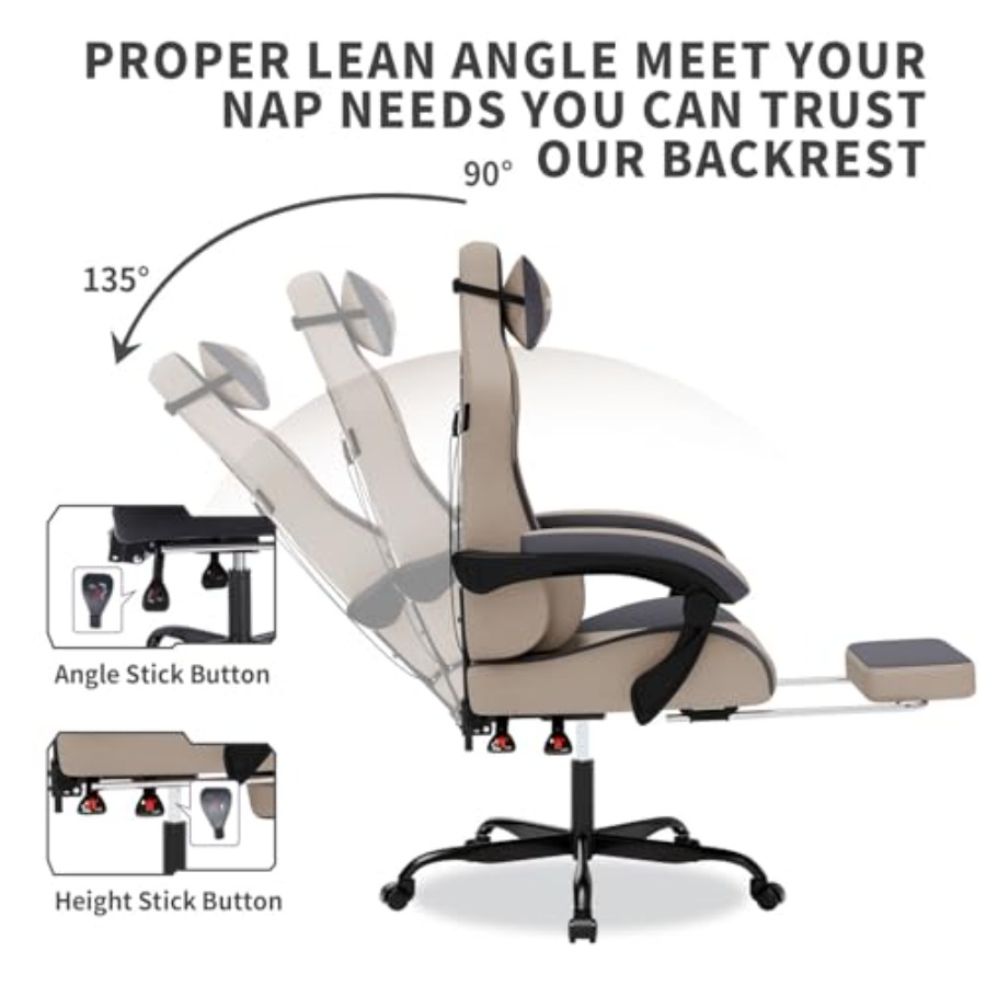 Gaming Chair with Massage, Erg - Massage 评论和价格
