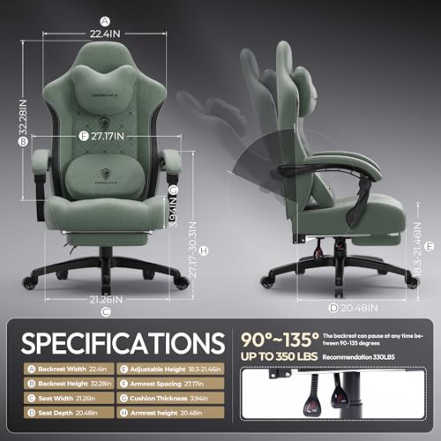 Gaming Chair for Adults with H - Massage 评论和价格