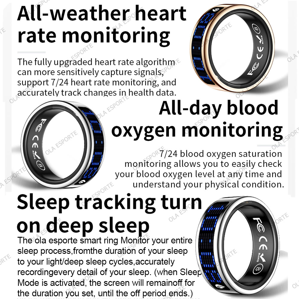 Smart Ring Display Screen Touc - Health Monitors 评论和价格