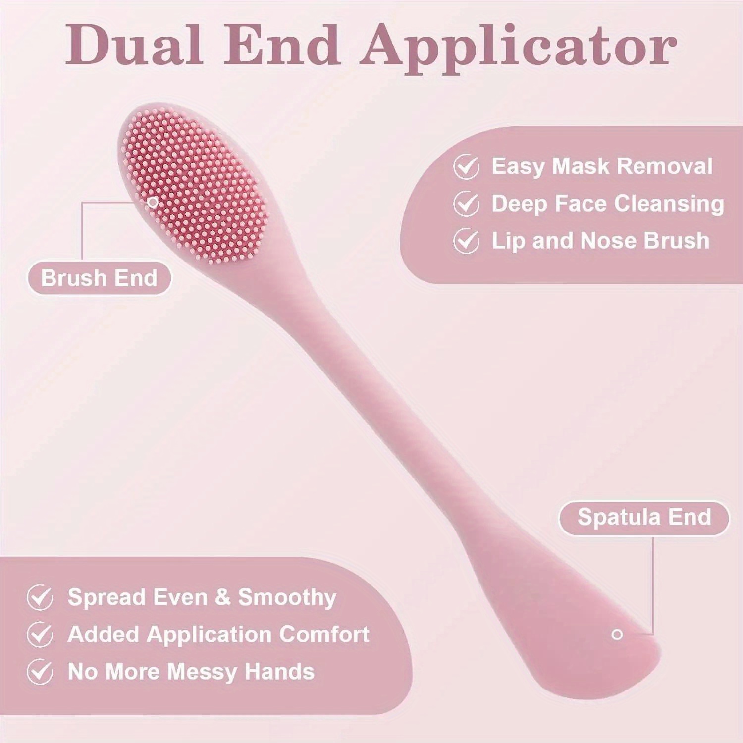 Double Head Facial Mask Brush  - Silicone Face Scrubber Electric 评论和价格