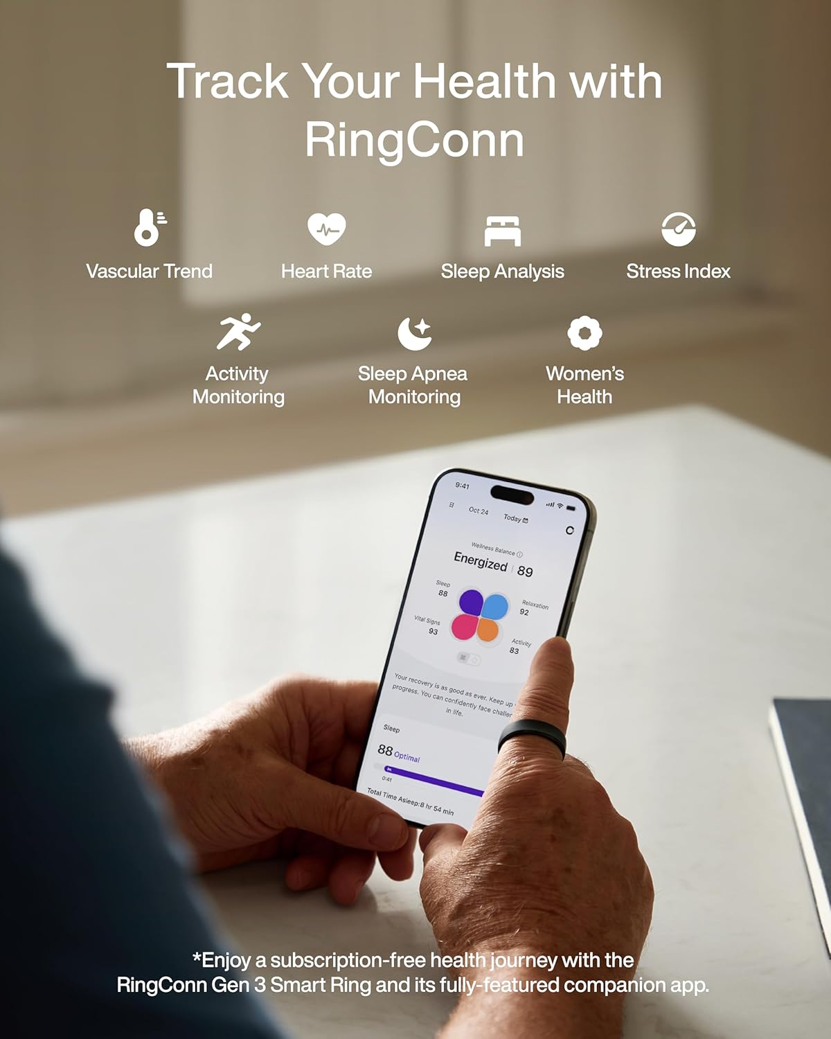 RingConn Gen 3 Smart Ring Vasc - Health Monitors 评论和价格