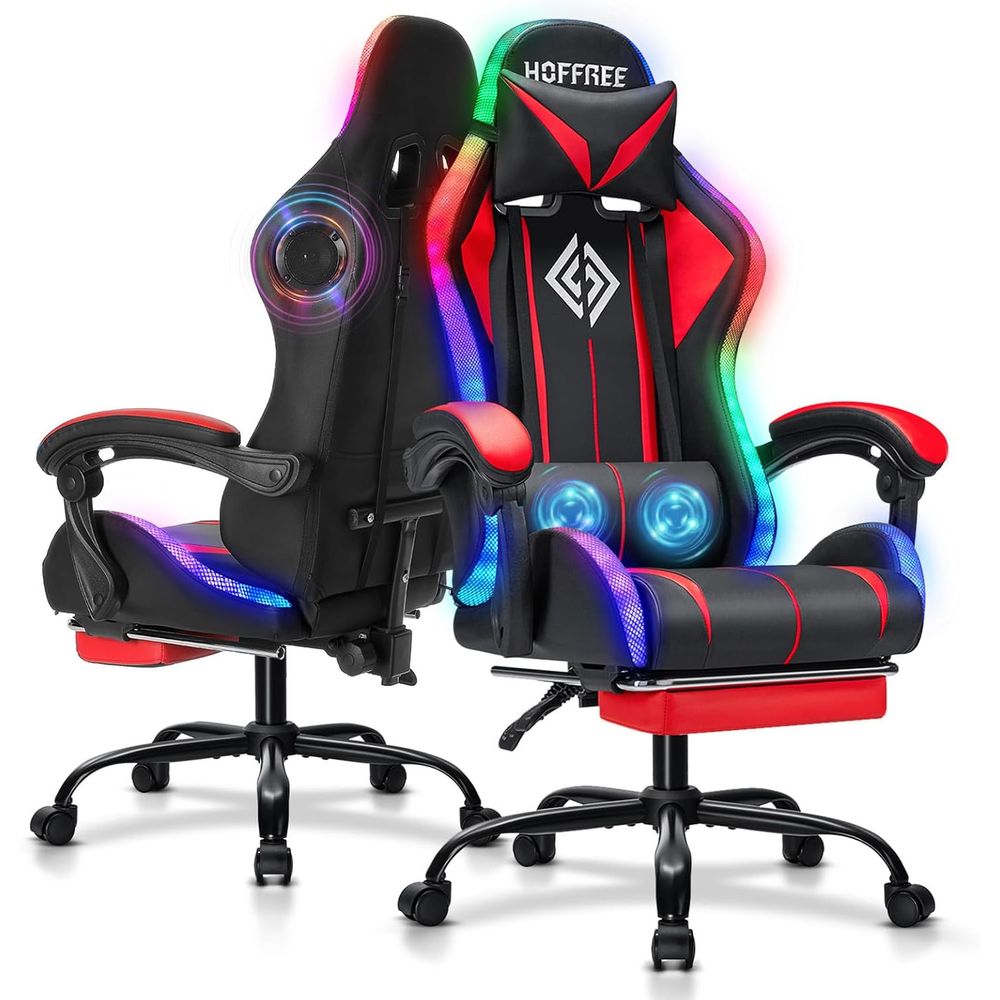 RGB Gaming Chair with Bluetoot - Massage 评论和价格
