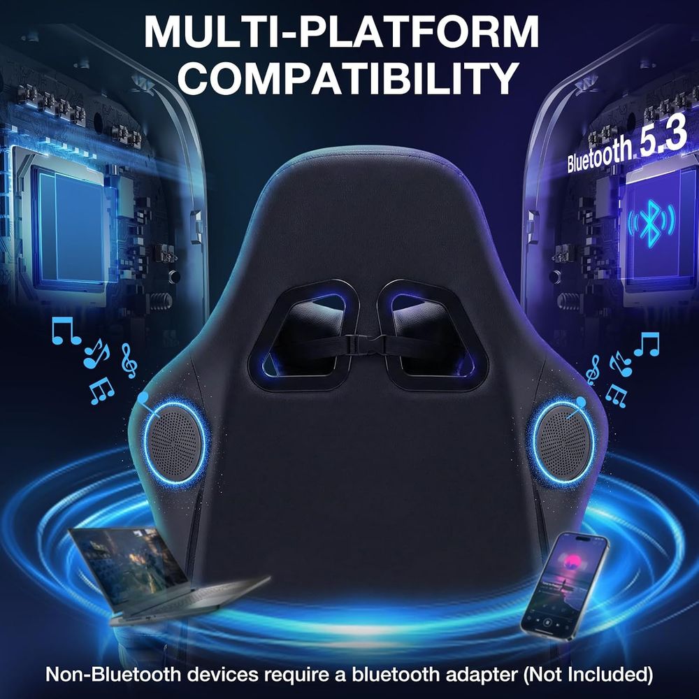 RGB Gaming Chair with Bluetoot - Massage 评论和价格