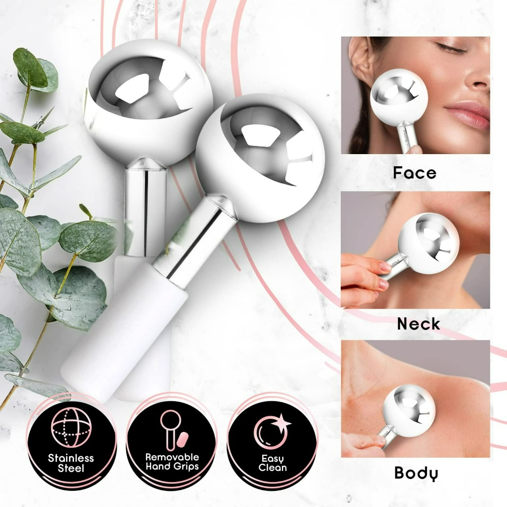 Cryo Face Massager Ice Globes  - Face Ice Roller Puffiness 评论和价格