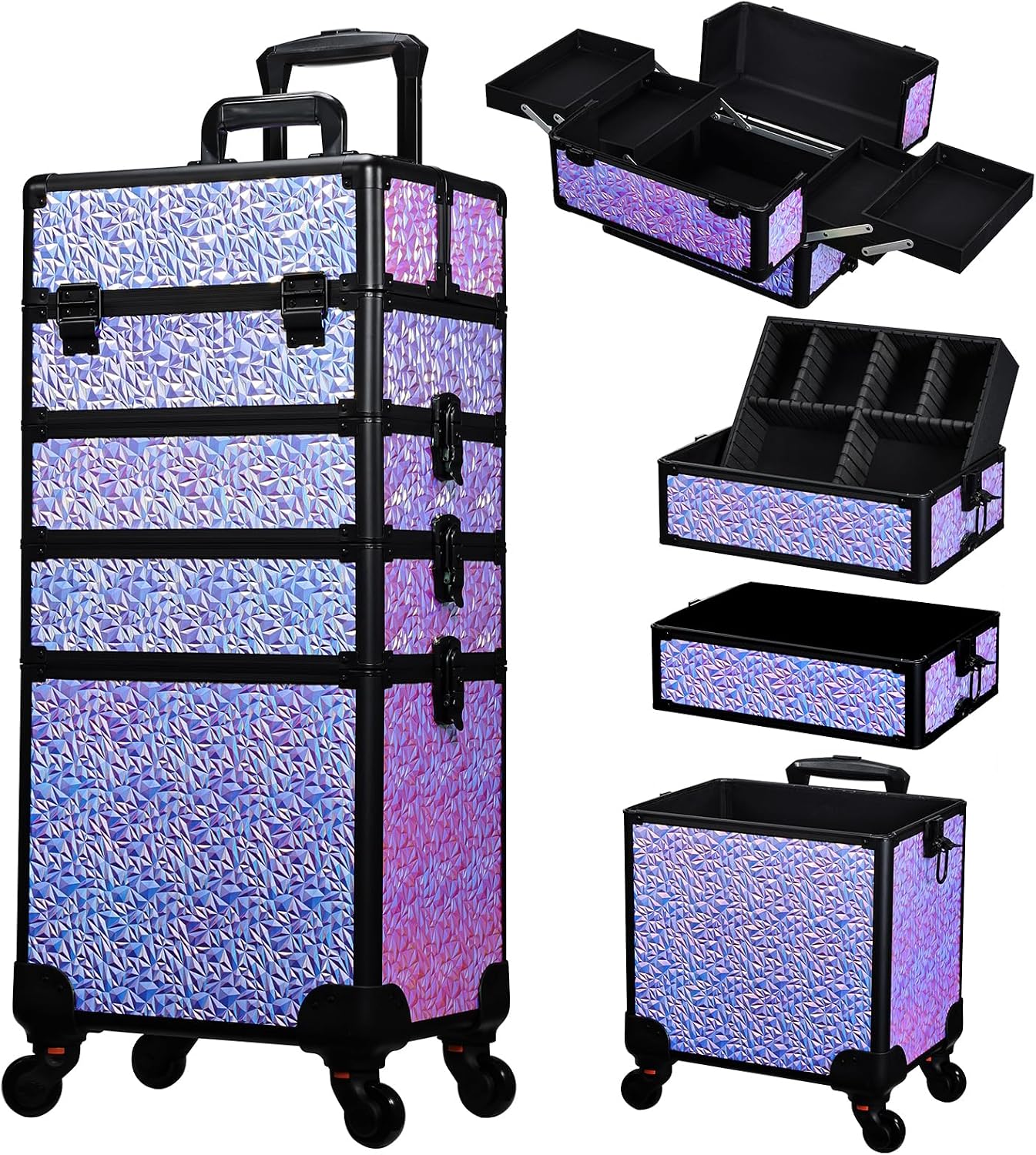 Rolling Makeup Train Case, Lar - Makeup 评论和价格