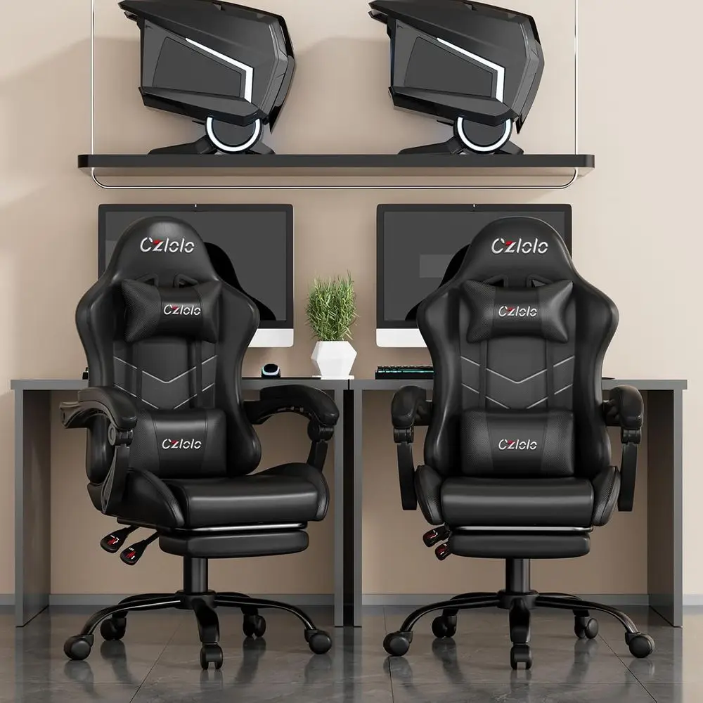 Ergonomic Gaming Chair with Fo - Massage 评论和价格