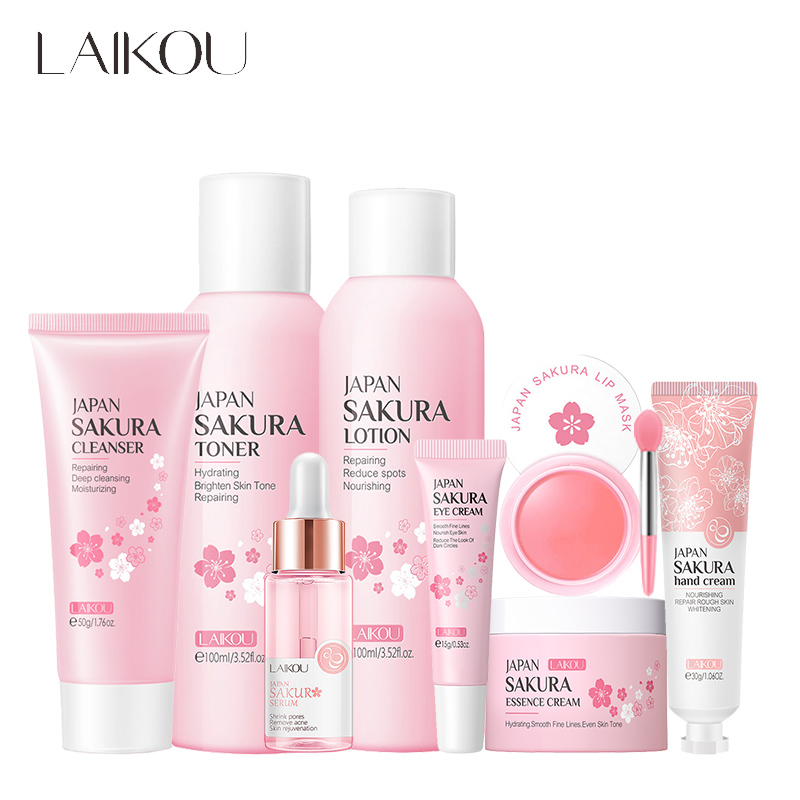 LAIKOU 8Pcs Sakura Facial Skin - Hyaluronic Acid Facial Serum 评论和价格