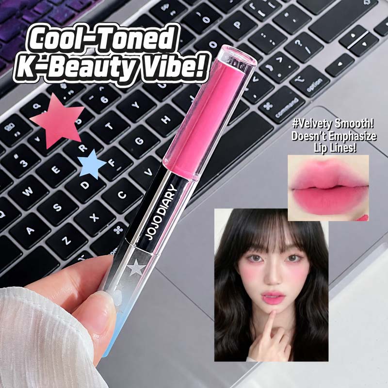 JOJO DIARY Dual Effect Lip Gla - Matte Velvet Lip Tint Long Lasting 评论和价格